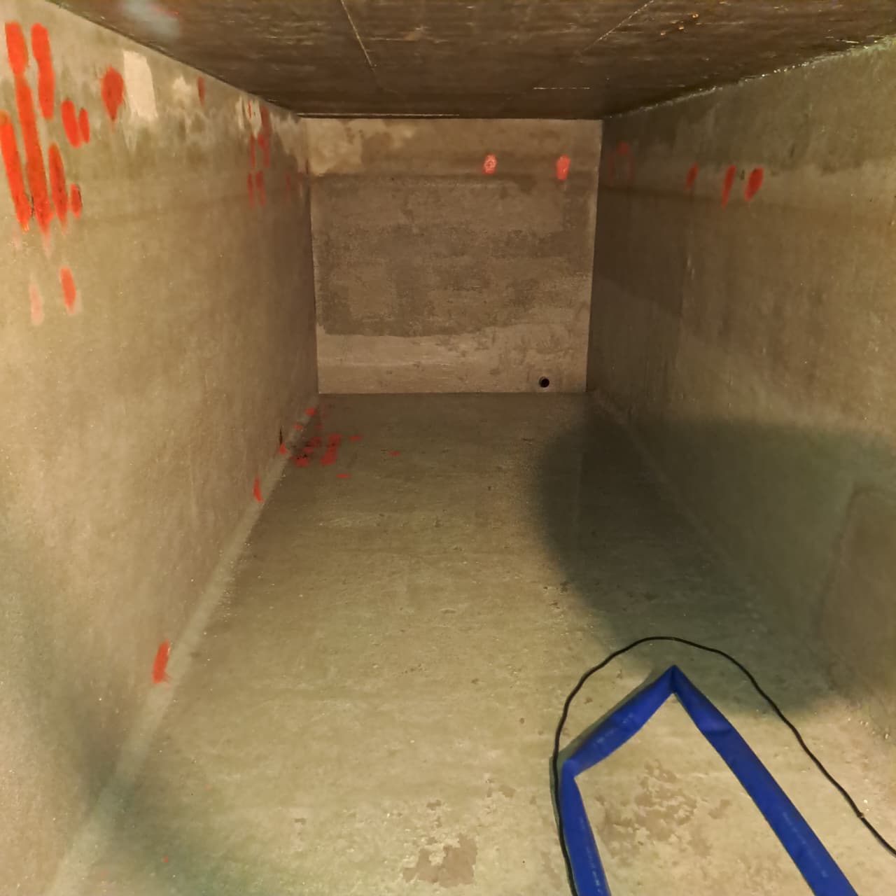 Estanque sanitizado y habilitado para operacion